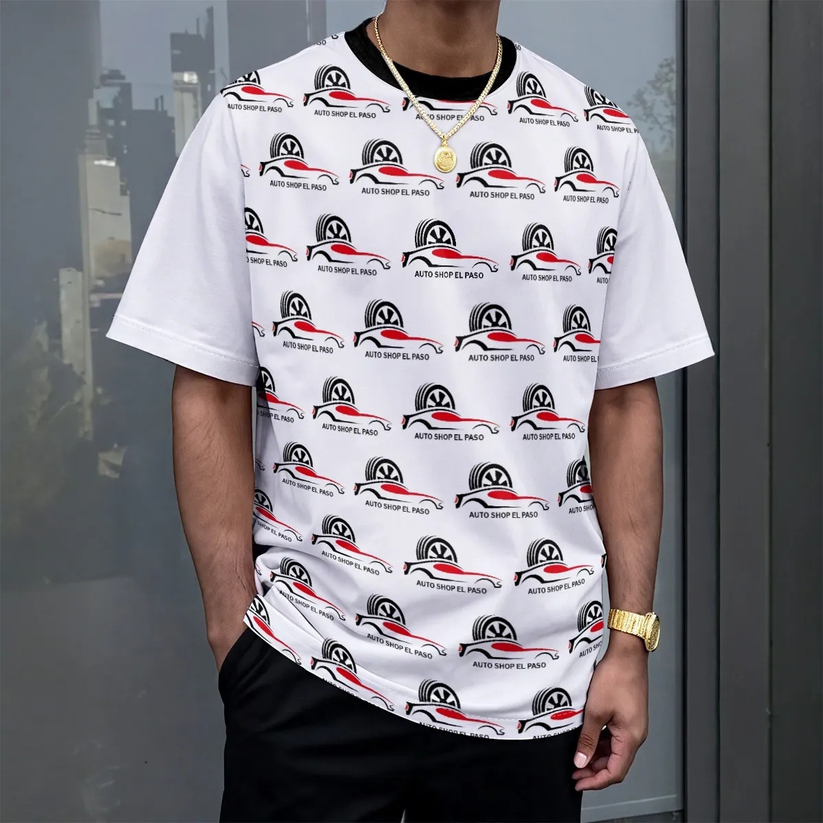 men's drop shoulder t-shirt